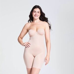 Assets By Spanx Strapless Nude Shapewear Bodysuit